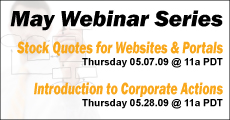 Click to Learn More about the Xignite May Webinars
